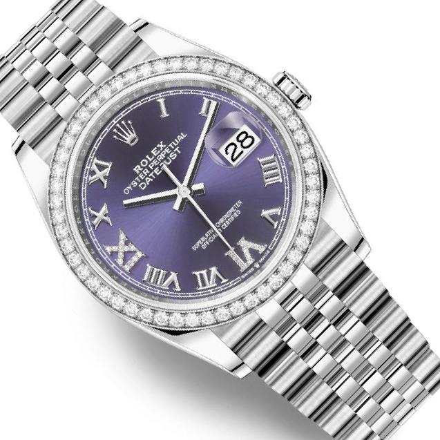 Rolex Datejust 36 126284 Aubergine Dial, Stainless Steel, 36.0 mm