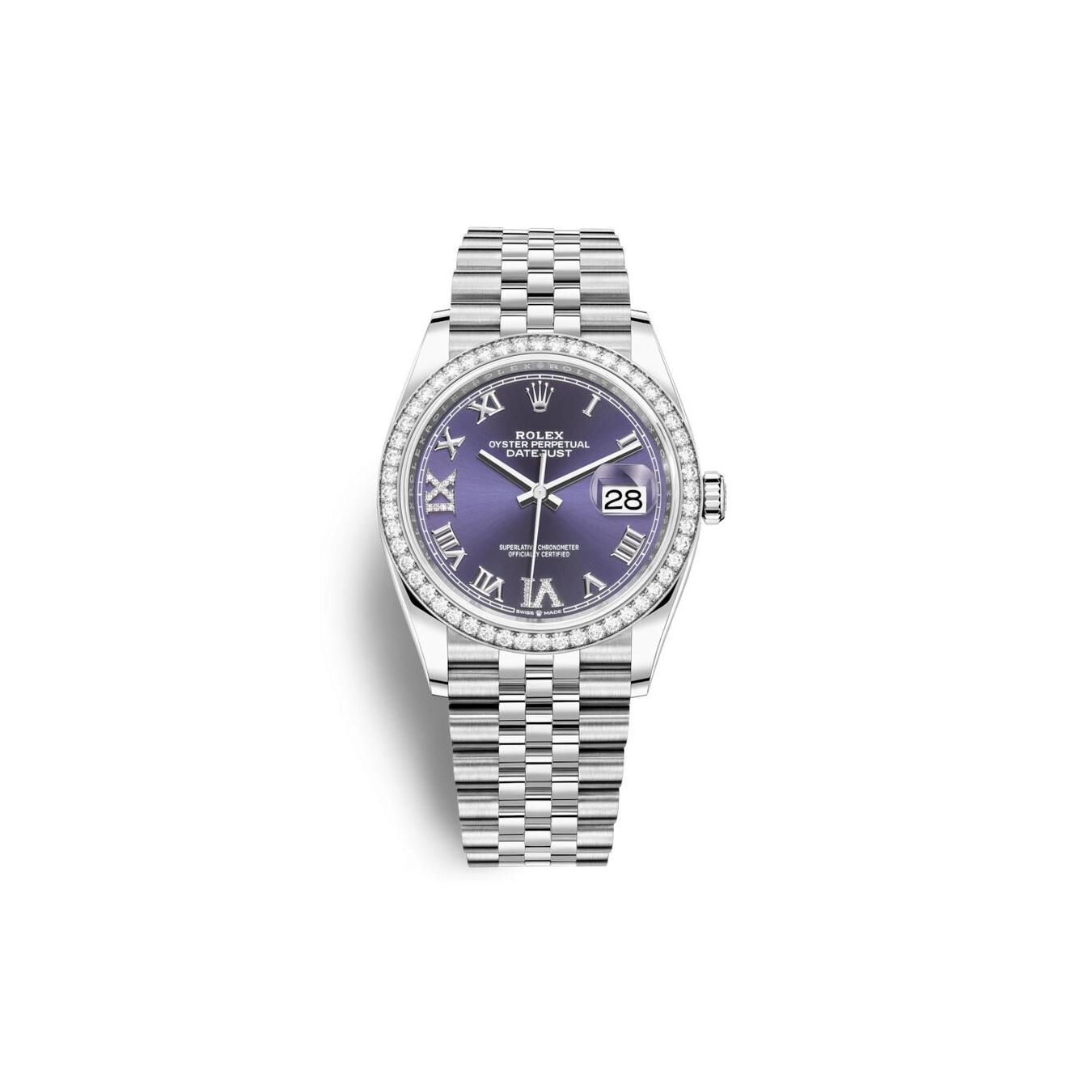 Rolex Datejust 36 126284 Aubergine Dial, Stainless Steel, 36.0 mm