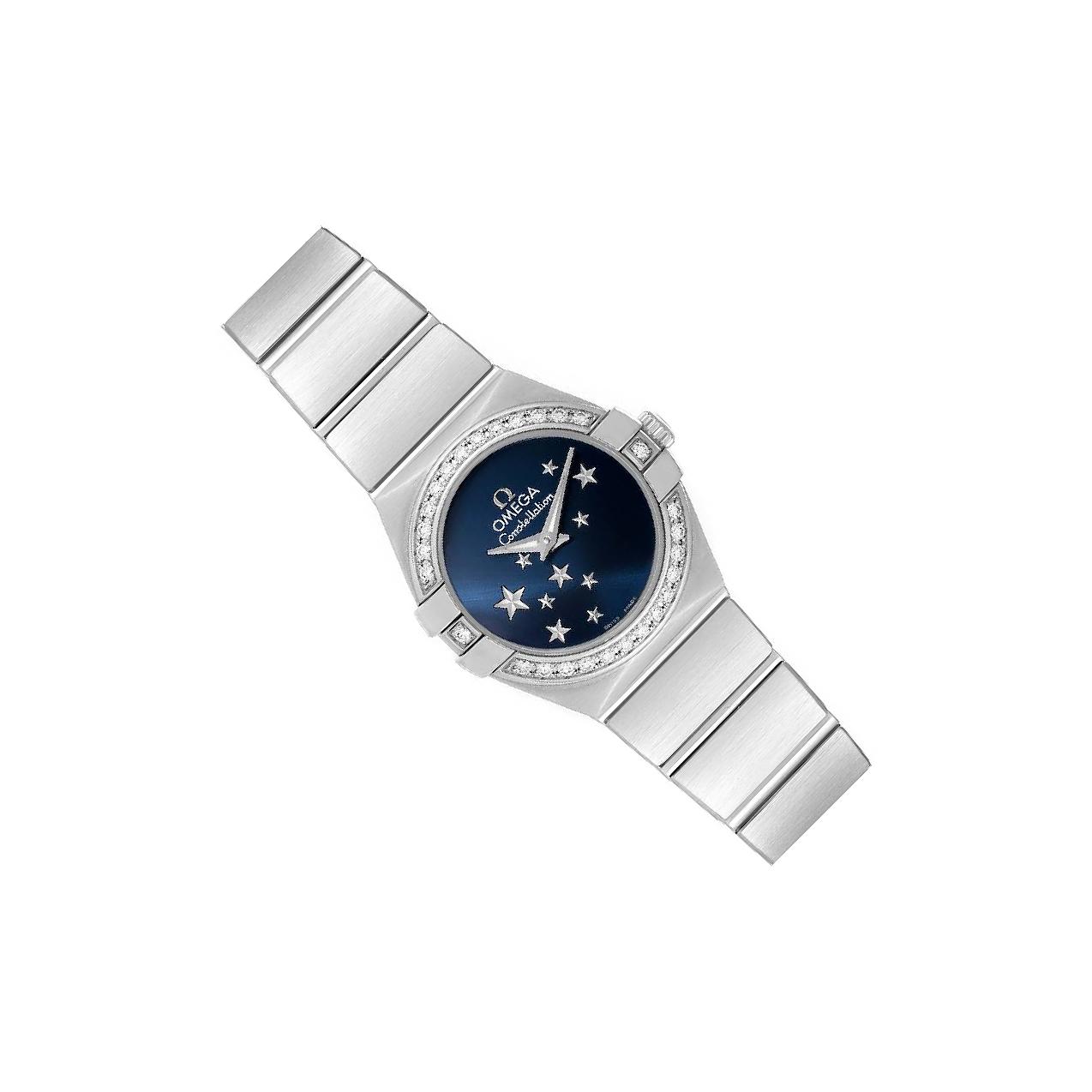 Omega Constellation 24 123.15 Blue Dial with White Gold Stars Dial