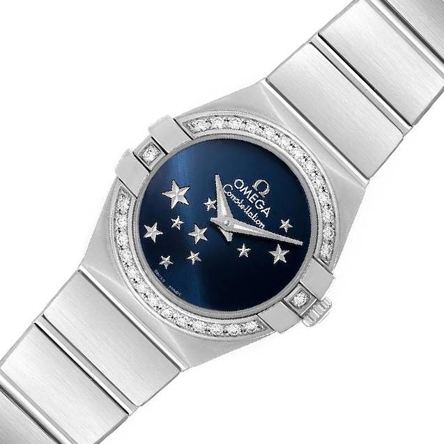 Omega Constellation 24 123.15 Blue Dial with White Gold Stars Dial