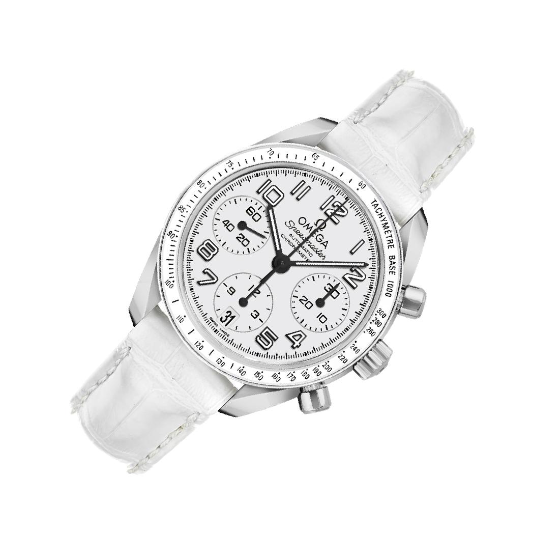 Omega Speedmaster Date 38 324.33 White Dial, Stainless Steel  display picture 3