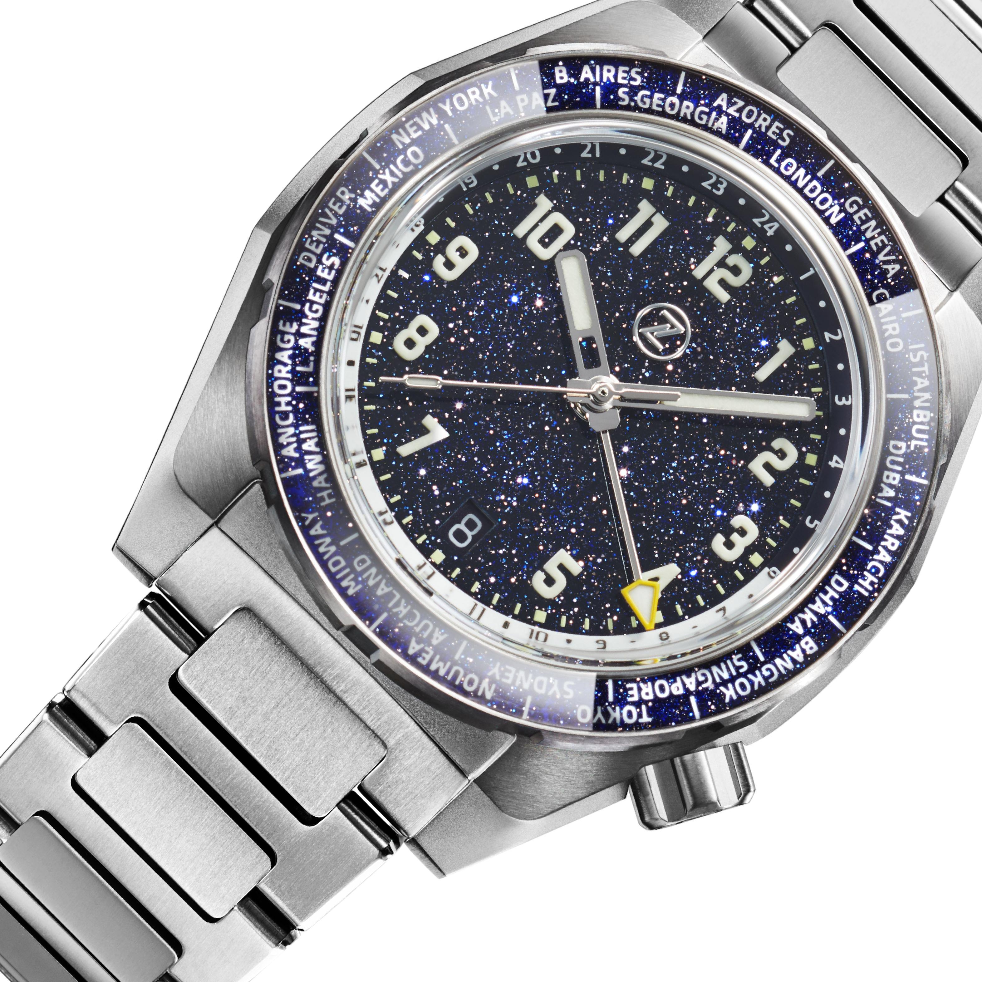 Zelos Thresher 41 mm Diver 200 m, Aventurine Dial, Titanium