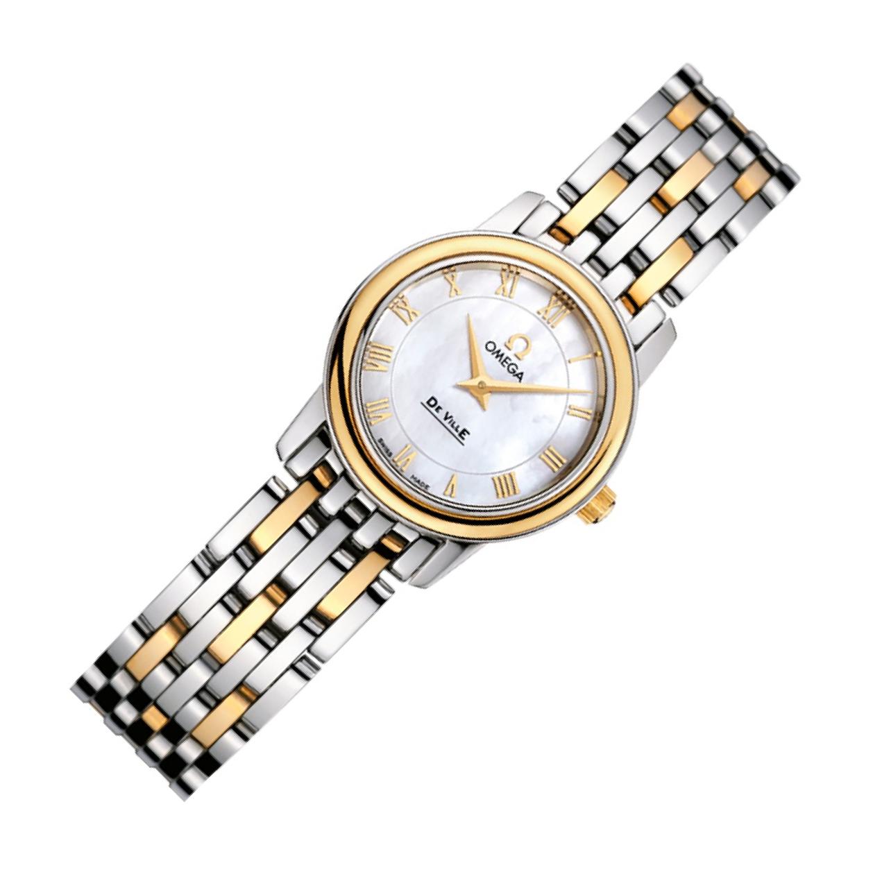 Omega De Ville Prestige 4370 Mother of Pearl Dial, Stainless Steel