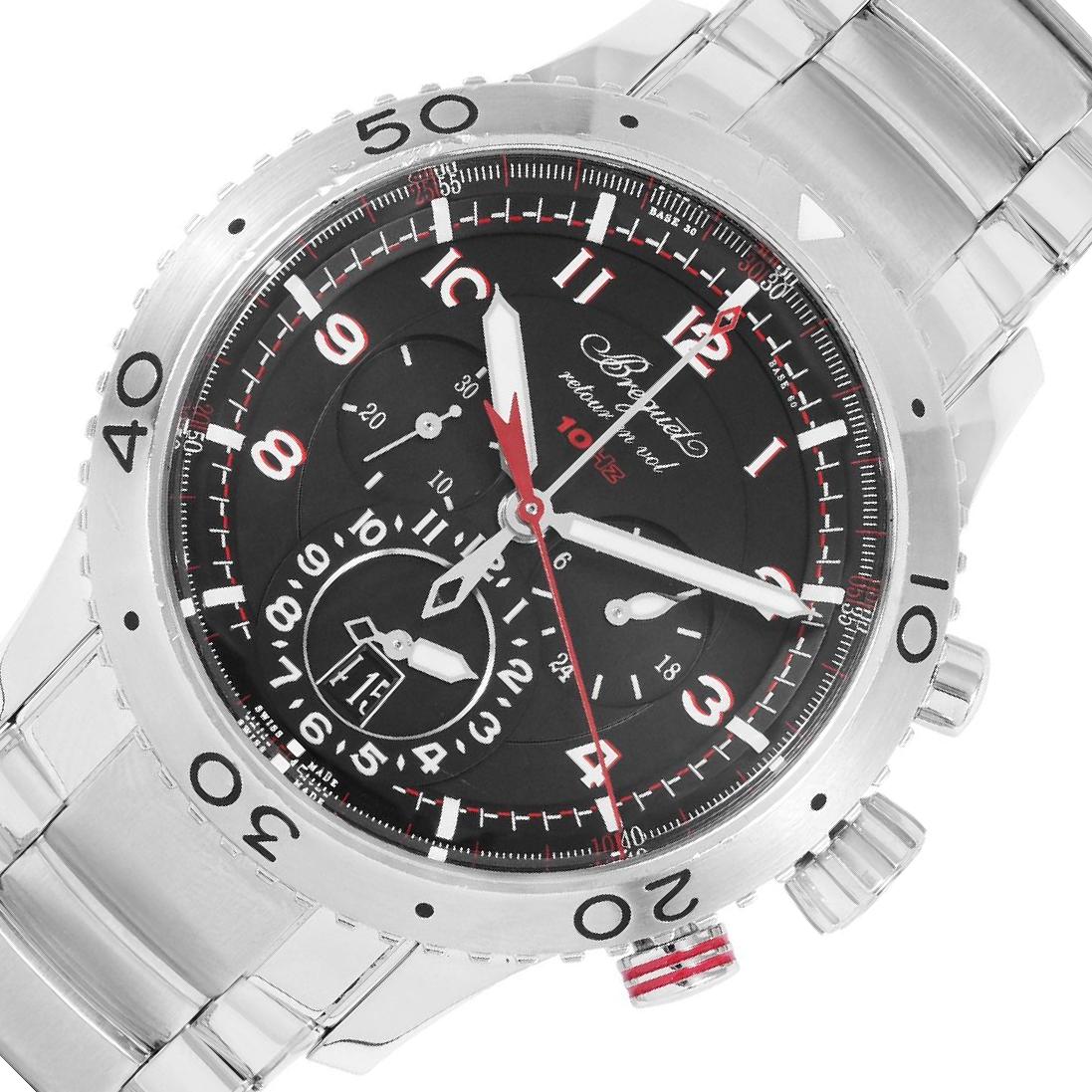 Breguet Type XX 3880ST Black Dial, Stainless Steel, Chronograph