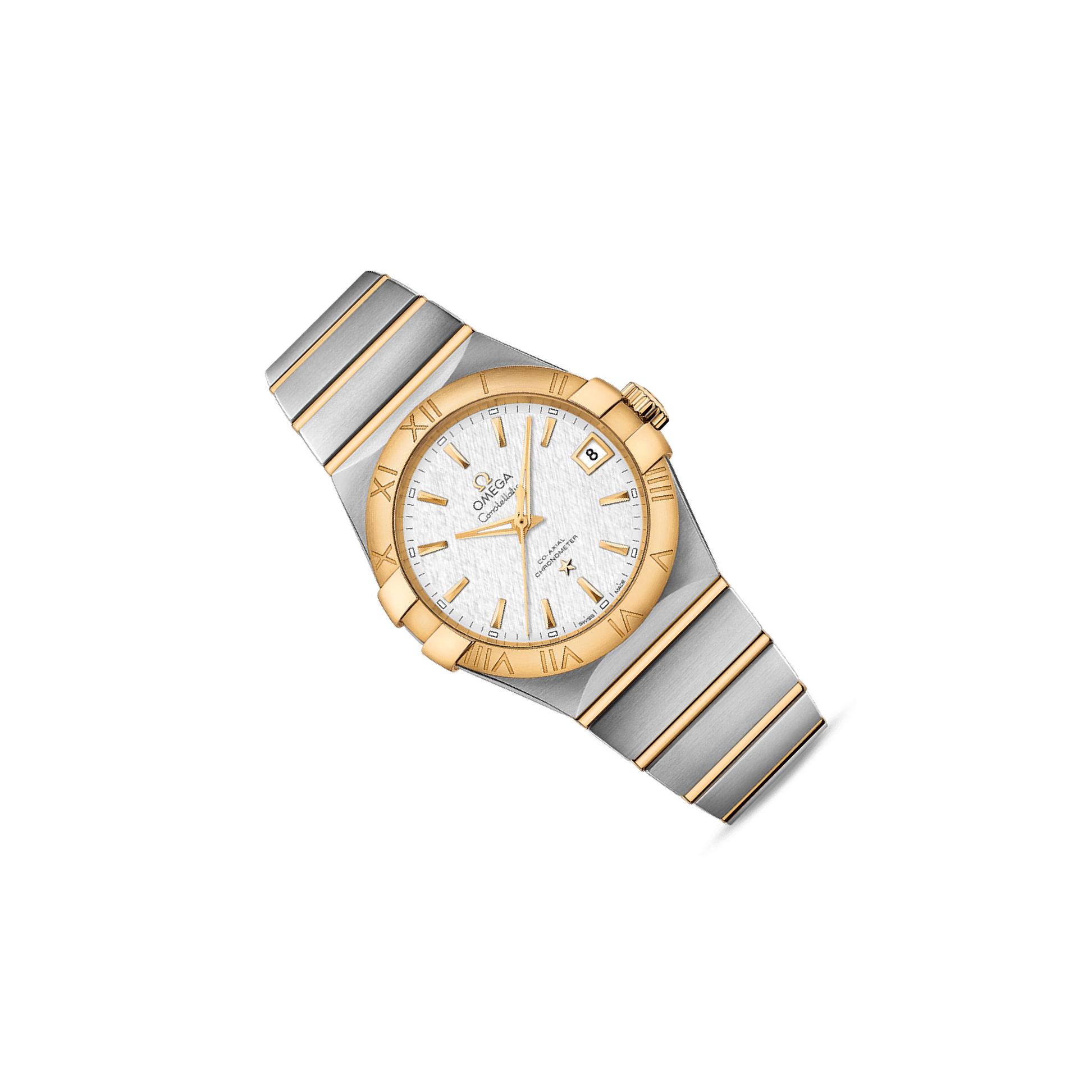 OMEGA Constellationゴールド シルバー 不動 Omega Constellation 38 123.20 White Opaline Dial, Yellow Gold