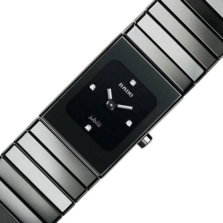 Rado Ceramica 2182 Diamond Black Dial, Analog, Quartz, Ladies Watch