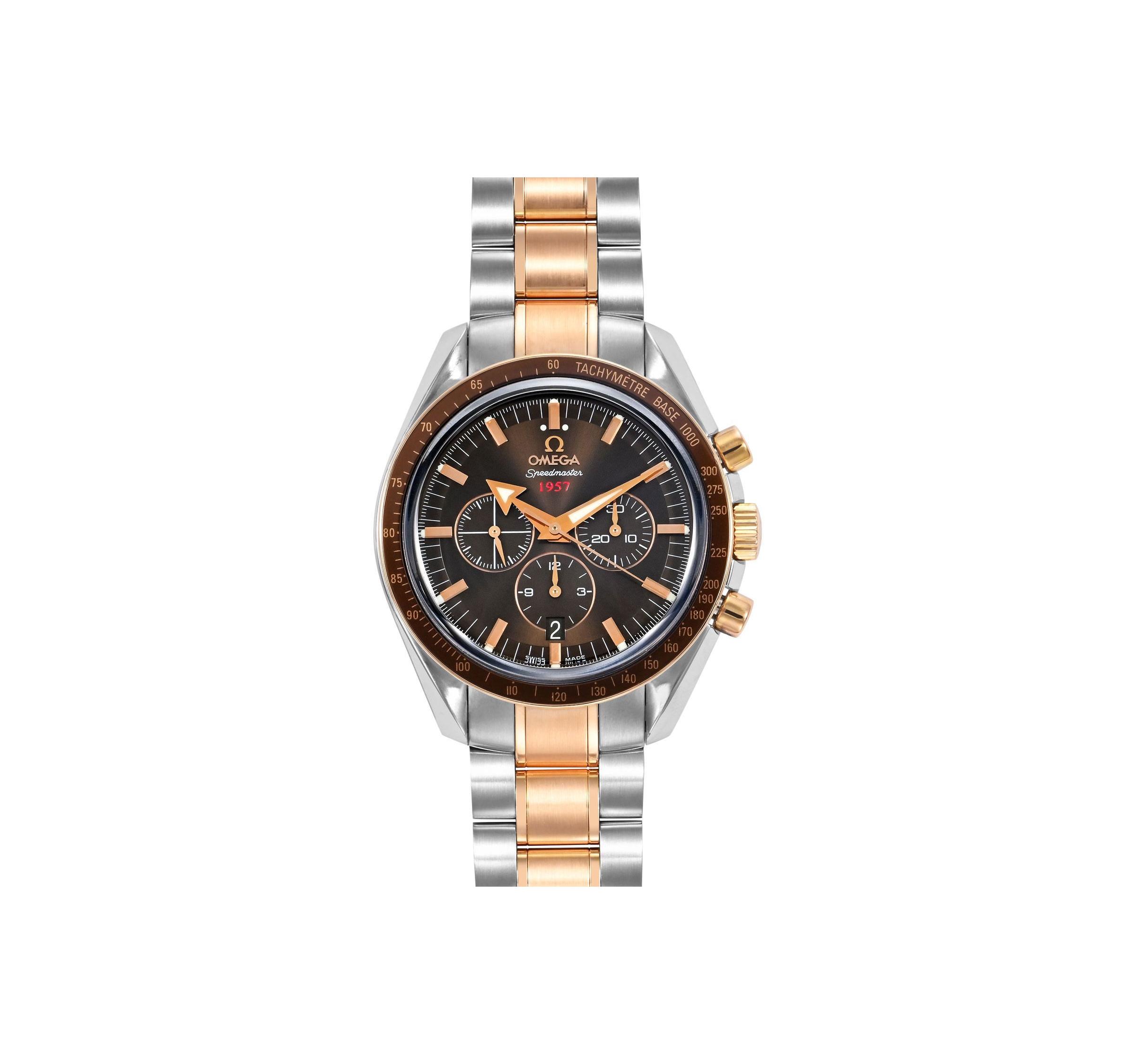 Omega Speedmaster Broad Arrow 321.90 Brown Dial, 18kt Rose Gold