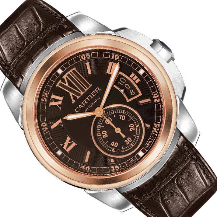 Cartier Calibre de Cartier 42 W710 Chocolate Dial, Pink Gold, 42.0