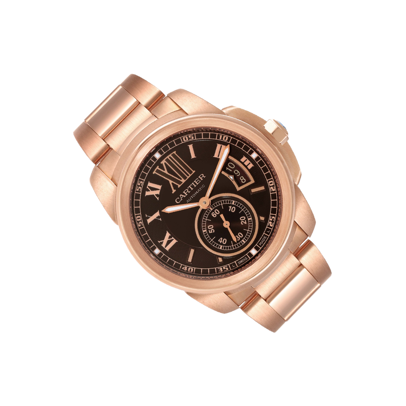 Cartier Calibre de Cartier 42 W710 Chocolate Dial, Pink Gold, 42.0