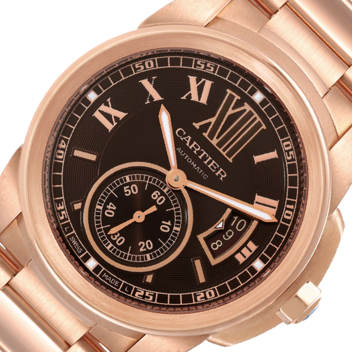Cartier Calibre de Cartier 42 W710 Chocolate Dial, Pink Gold, 42.0