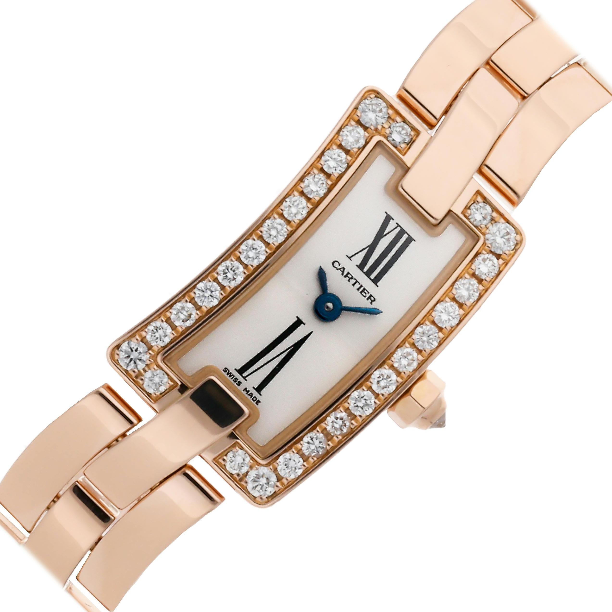 Cartier Timeless Icons WG40 Silver Sunray Dial, 18kt Rose