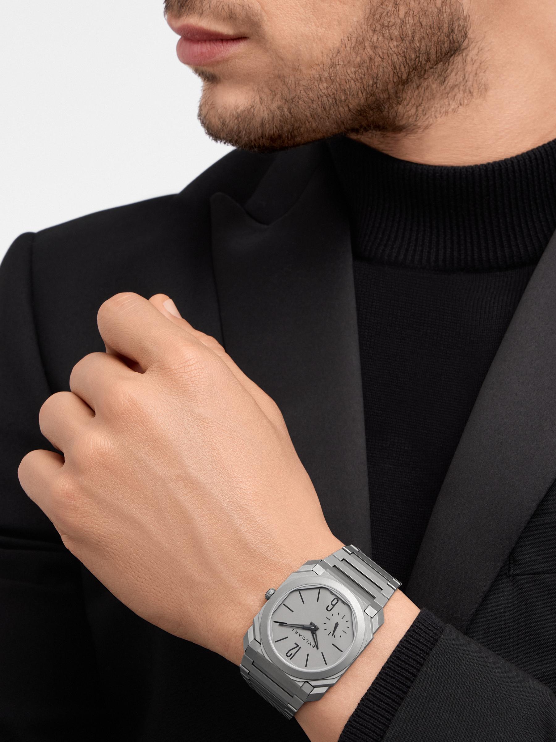 Bulgari Octo Finissimo Grey Dial, Titanium, 40.0 mm, Self Winding
