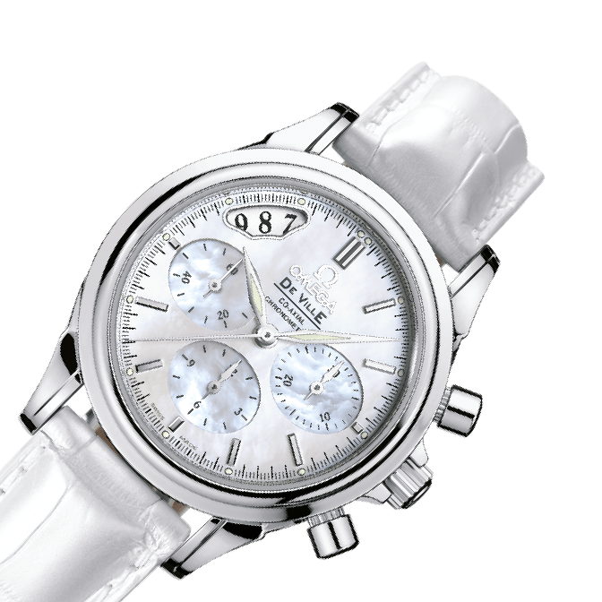 Omega De Ville 35 4878.70 White Dial, Chronograph Stainless Steel