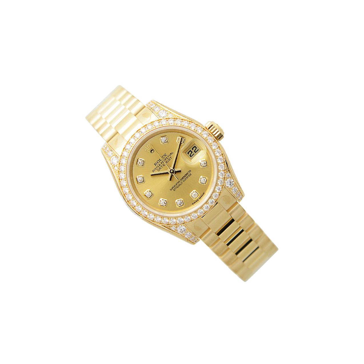 Rolex Lady-Datejust 26 179158 Champagne Dial, 18kt Yellow Gold