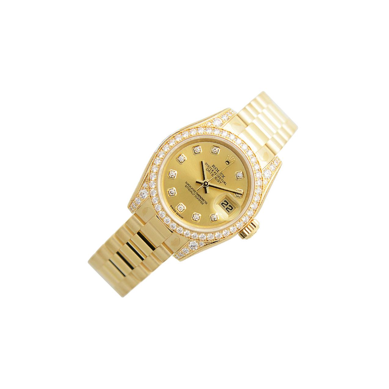 Rolex Lady-Datejust 26 179158 Champagne Dial, 18kt Yellow Gold