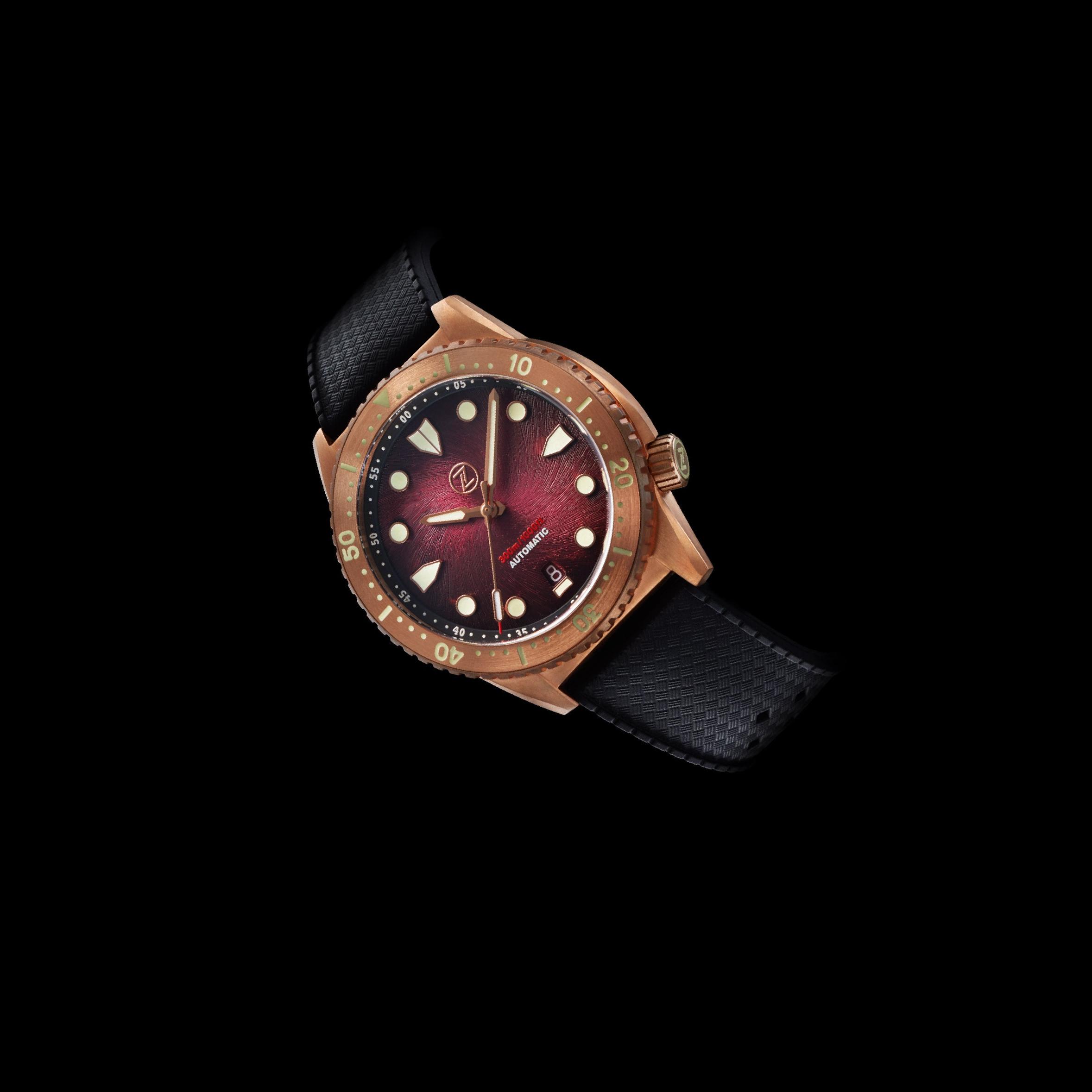 Zelos Mako V3 300 m Ceramic, Bronze, Stainless Steel, 300 m