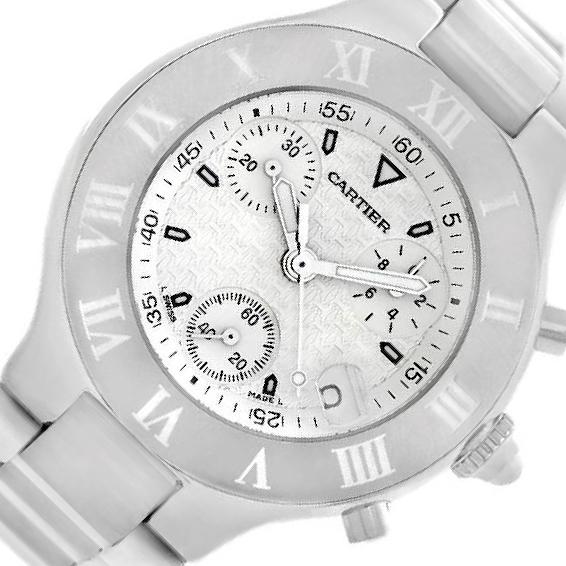 Cartier Must de Cartier 21 W101 White Dial, Stainless Steel
