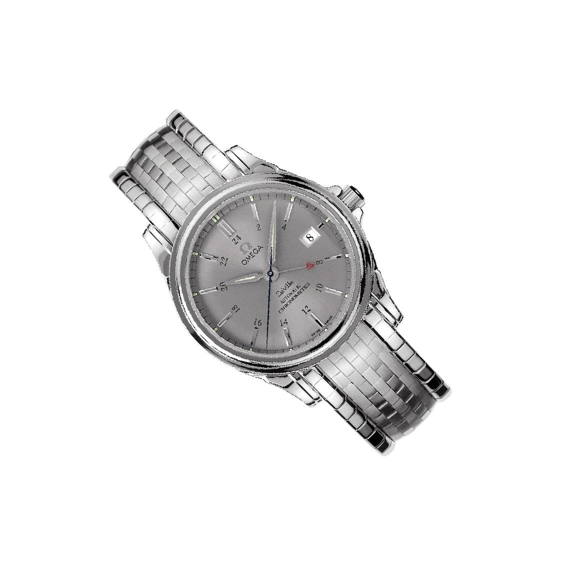 Omega De Ville 38.7 4533.40 Grey Dial, Stainless Steel, GMT, Self Omega De Ville 38.7 4533.40 Grey Dial, Stainless Steel, GMT, Self