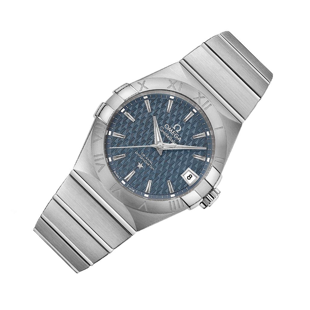 Omega Constellation 38 123.10 Blue Lozenge Dial, Stainless Steel