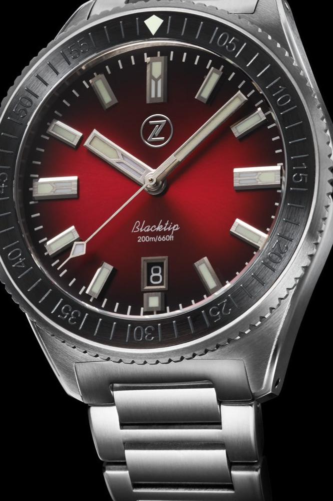 REVERIE 200 - 5+1 【10/31まで】 Zelos Blacktip 200 m Diver, Ceramic, Sapphire, 200 m, Crimson Red