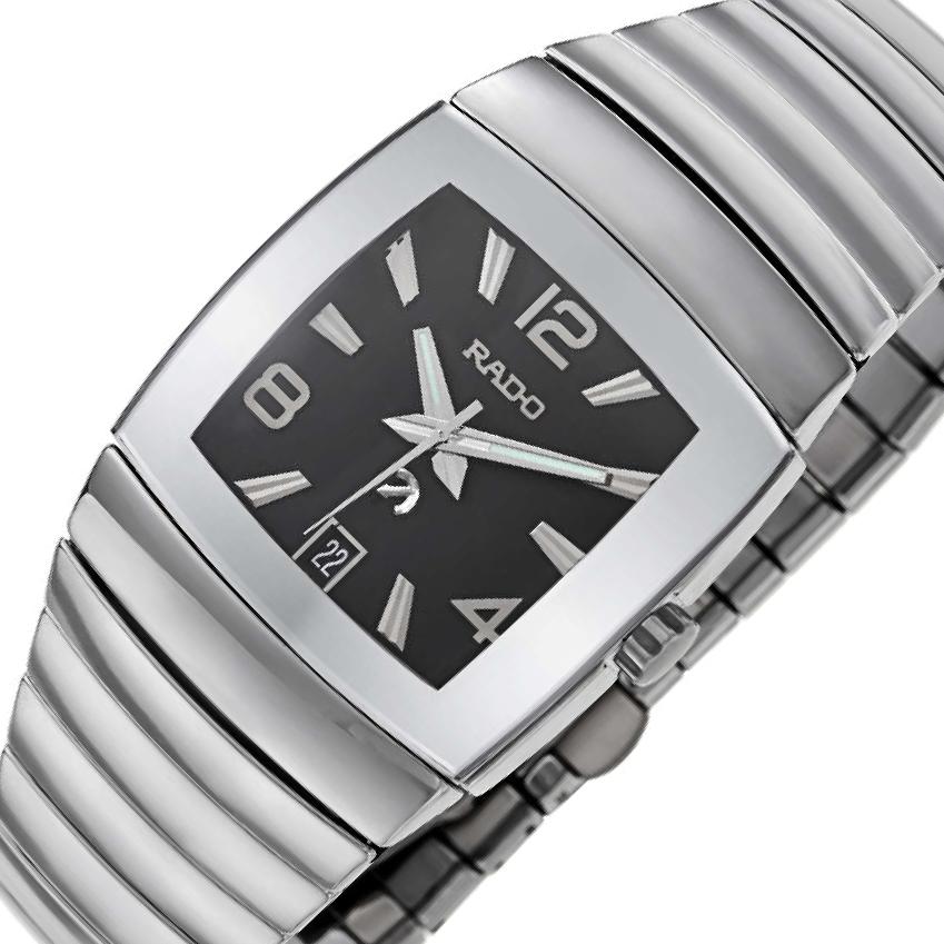 Rado Sintra 1359 Black Dial, Platinum-Tone Ceramic, 34.0 mm