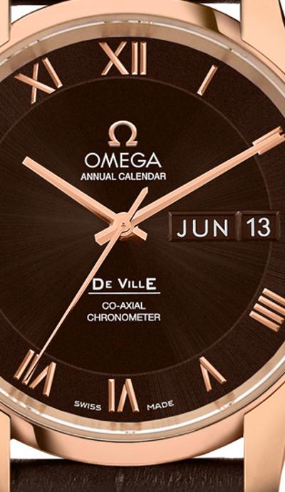 Omega De Ville 431.53 Brown Dial, Red Gold, 41.0 mm, Annual Calendar