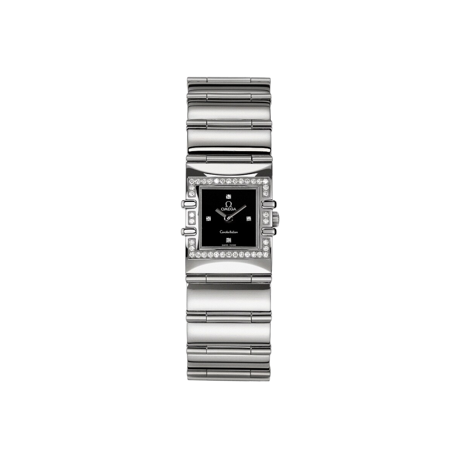 OMEGA Constellation Carre Quadra 1528.46 4P diamond bezel Quartz Ladies Omega Constellation Carré Quadra for $1,365 for sale from a  main image 2