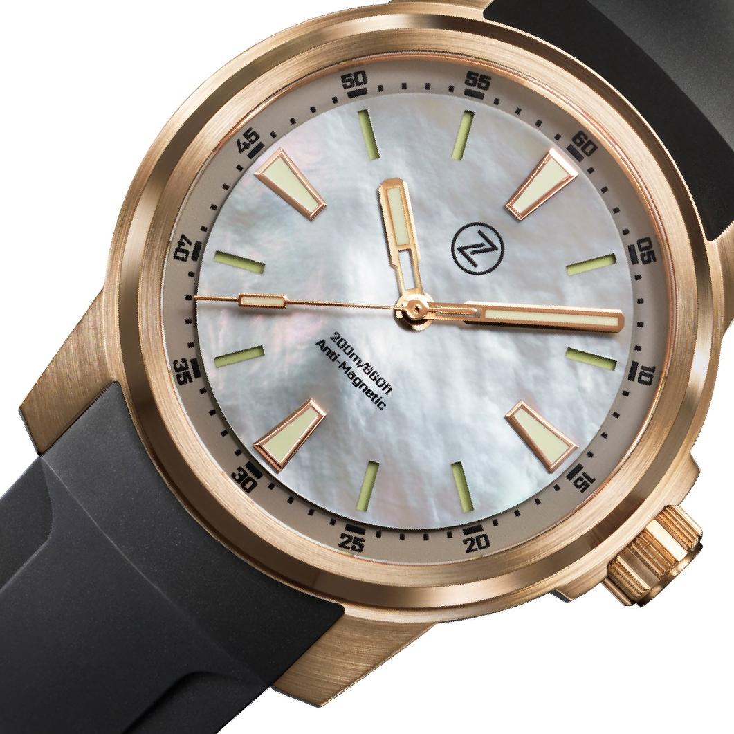 Zelos Aurora Field 42 mm Diver Br Launch Special, Grey Tinted