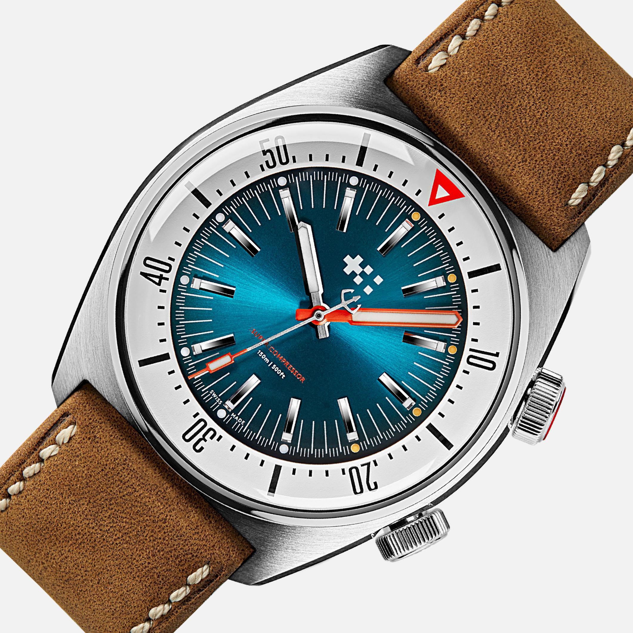Christopher Ward Super Compressor C65 Ocean Blue Dial, Stainless