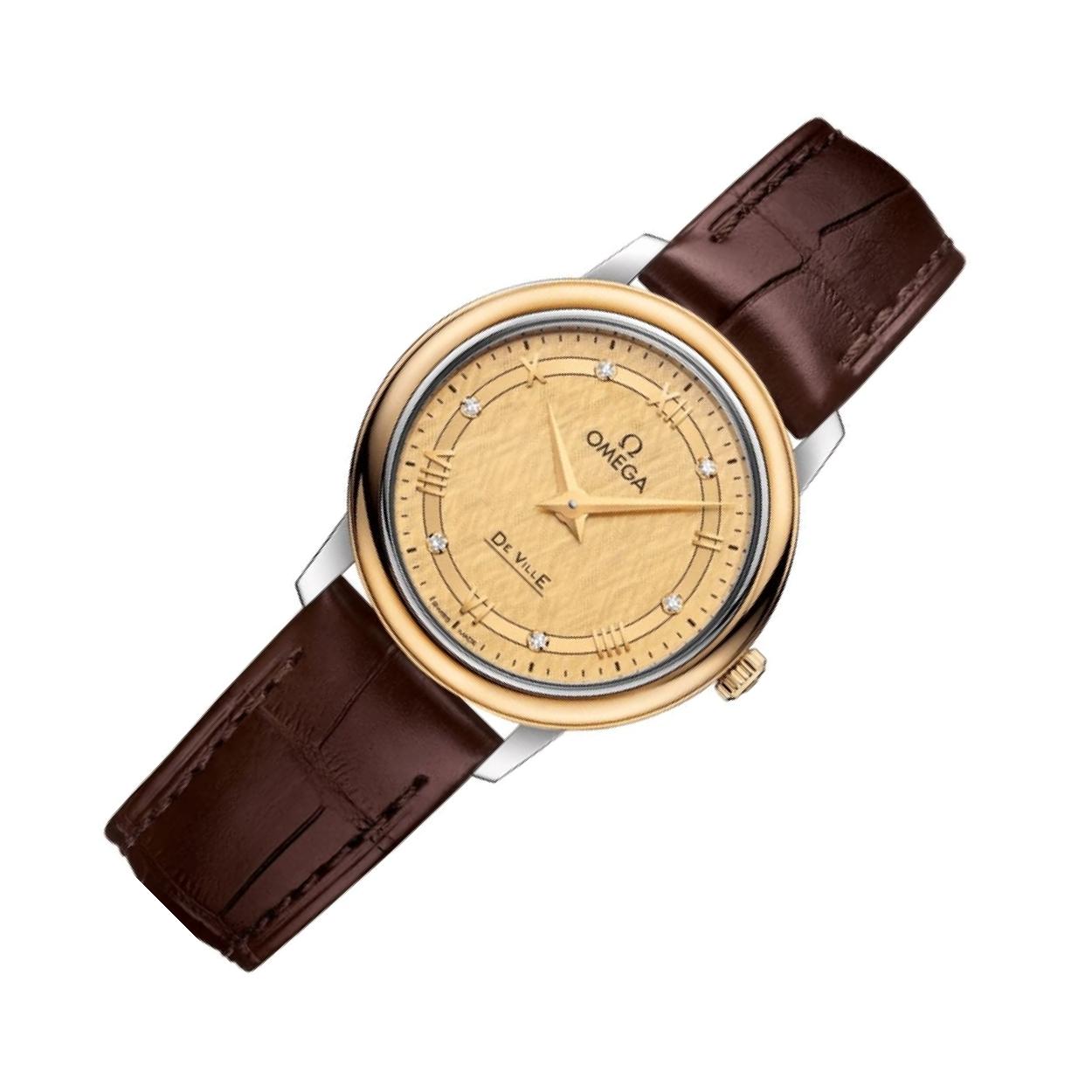 OMEGA De Ville Prestige 424.23.27.60.58.001 18K Yellow Gold Bezel Quartz_959977 OMEGA De Ville Prestige - 27 mm, Stainless Steel, Yellow  main image 2