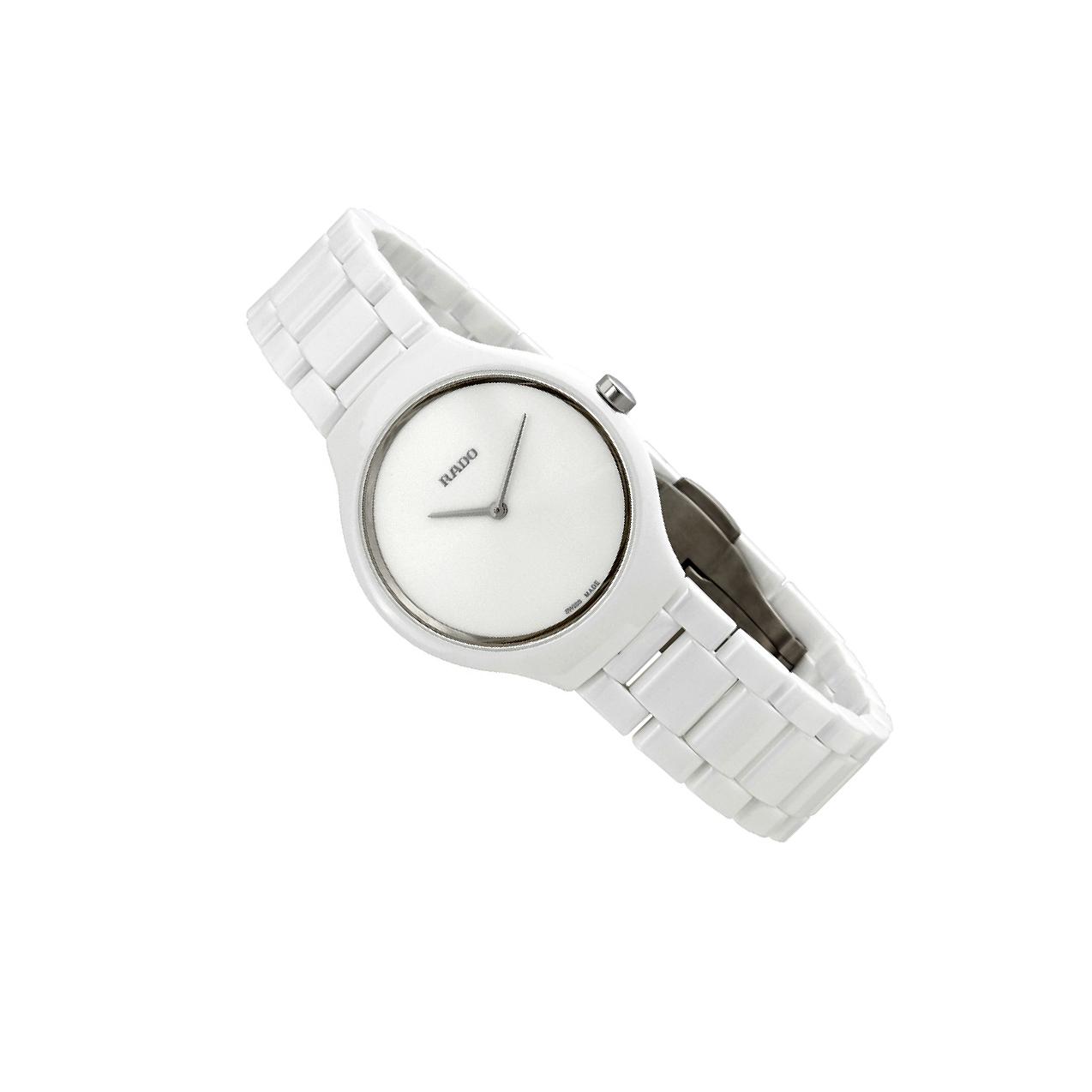 TRUE WHITE DIAL WHITE CERAMIC LADIES WATCH Rado True White Dial Ceramic Ladies Watch R27957102 for sale  main image 2