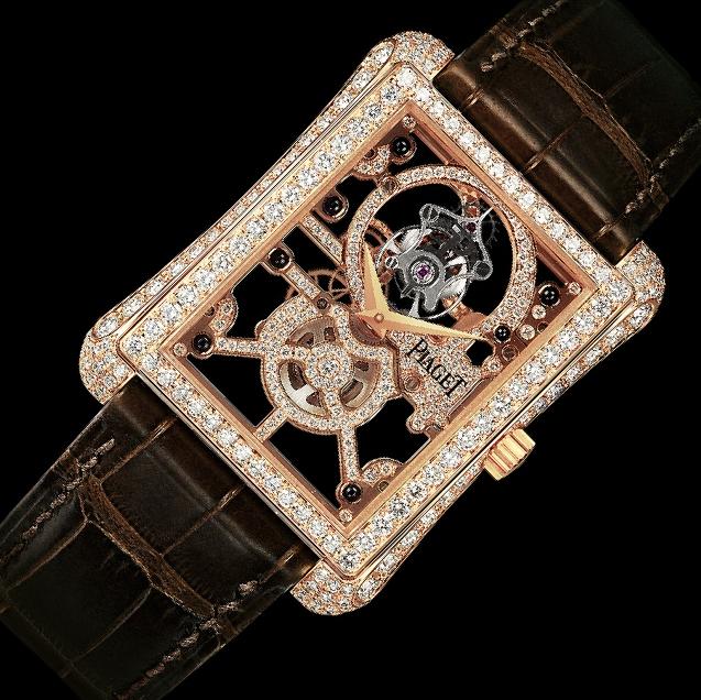 腕時計　PIGET Piaget Emperador 31047 Skeleton Dial, Pink Gold, 36.0 mm, Tourbillon