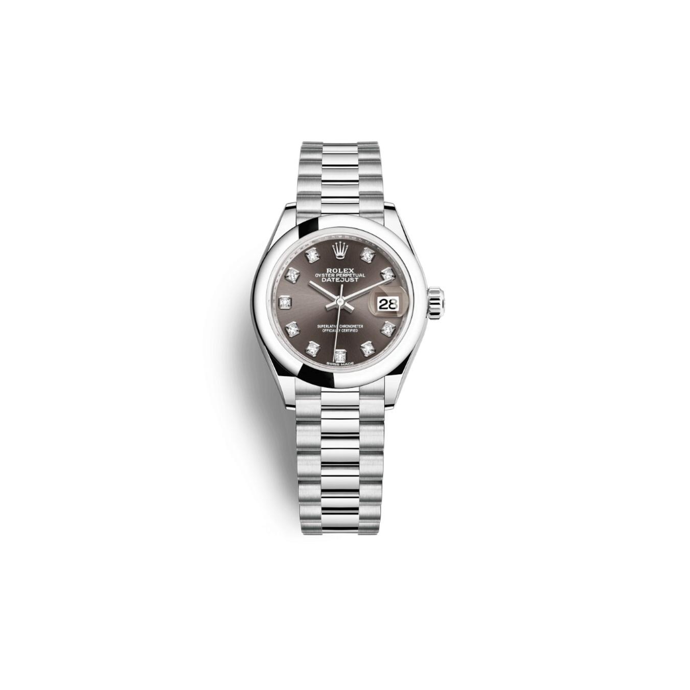 Rolex Lady-Datejust 279166 Grey Dial, Platinum, 28.0 mm, Automatic