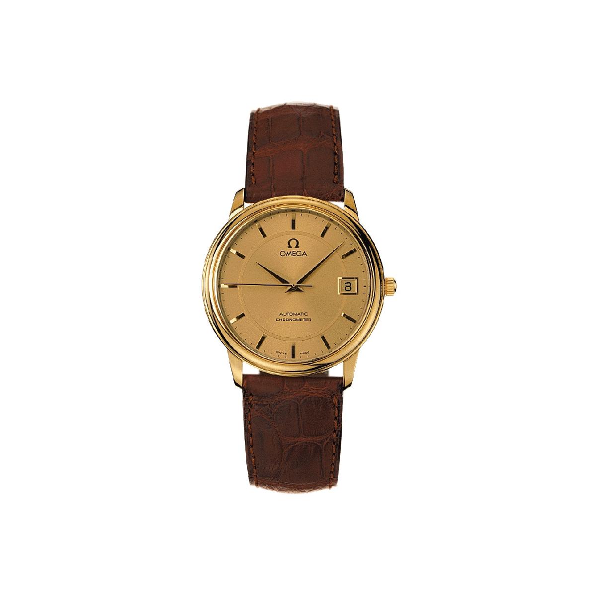 Omega De Ville Prestige 4600.11 Champagne Dial, Yellow Gold, 34.7
