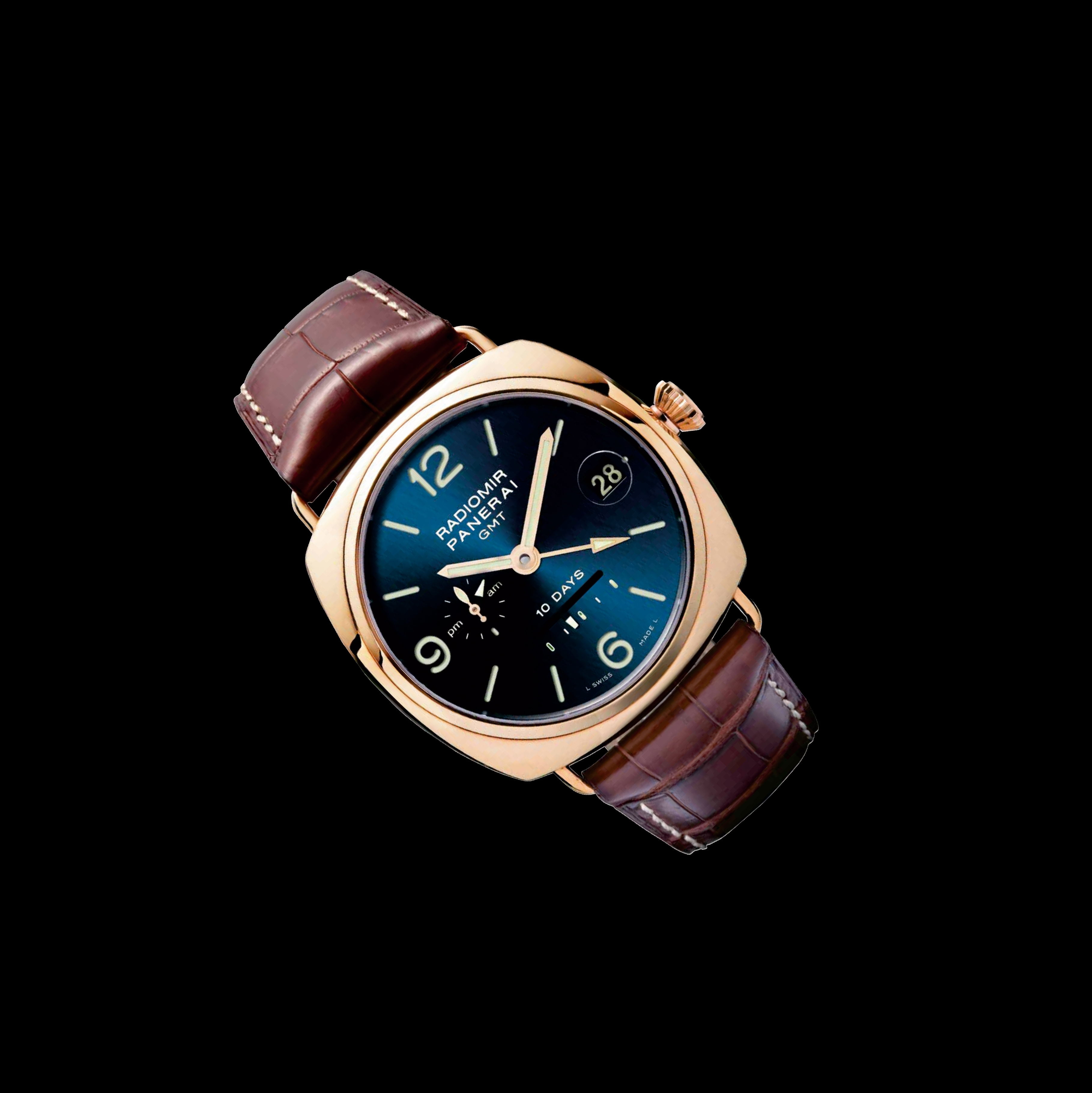 Panerai Radiomir 10 00273 Blue Dial, Pink Gold, 46.0 mm, only Watch