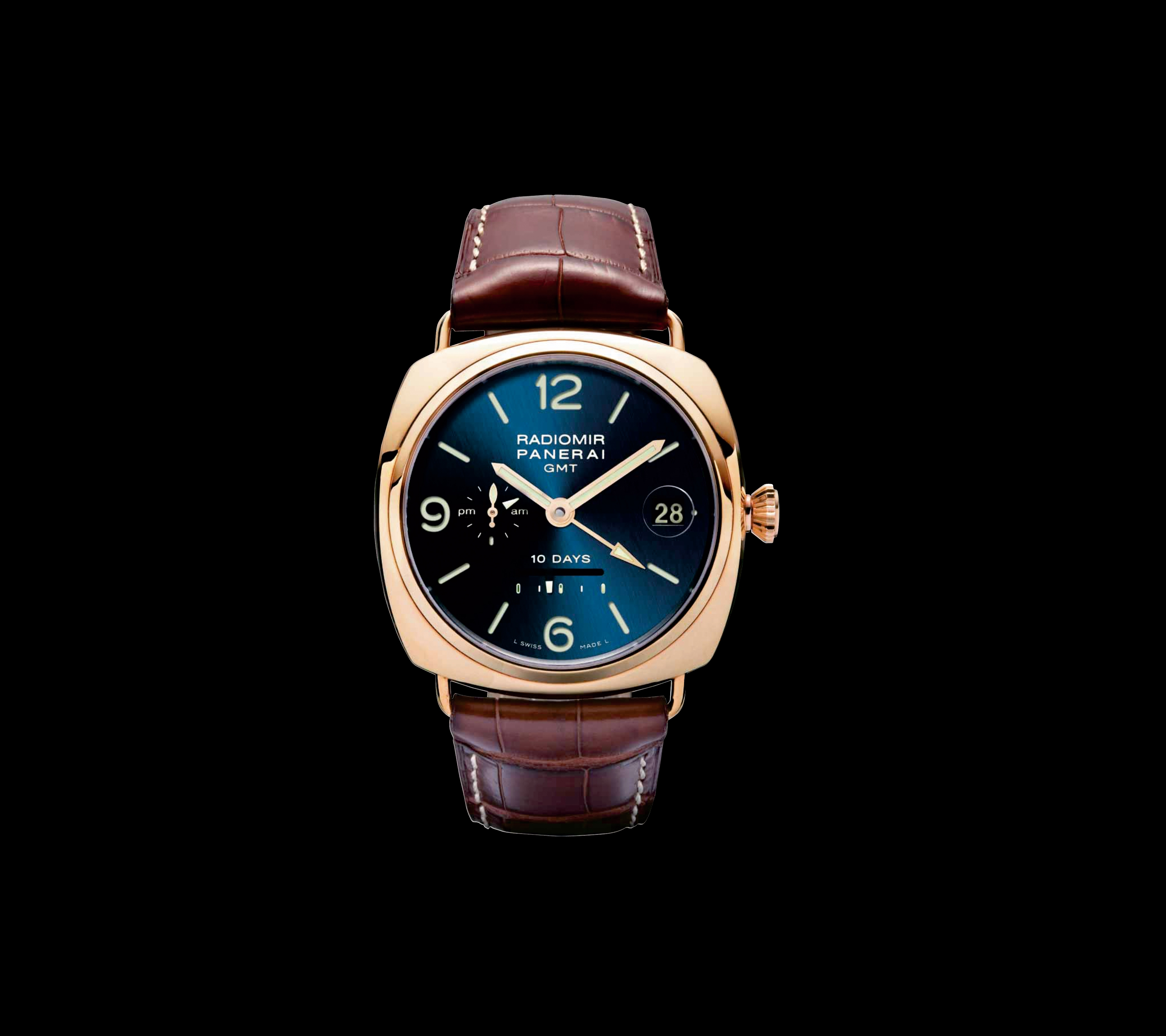 Panerai Radiomir 10 00273 Blue Dial, Pink Gold, 46.0 mm, only Watch