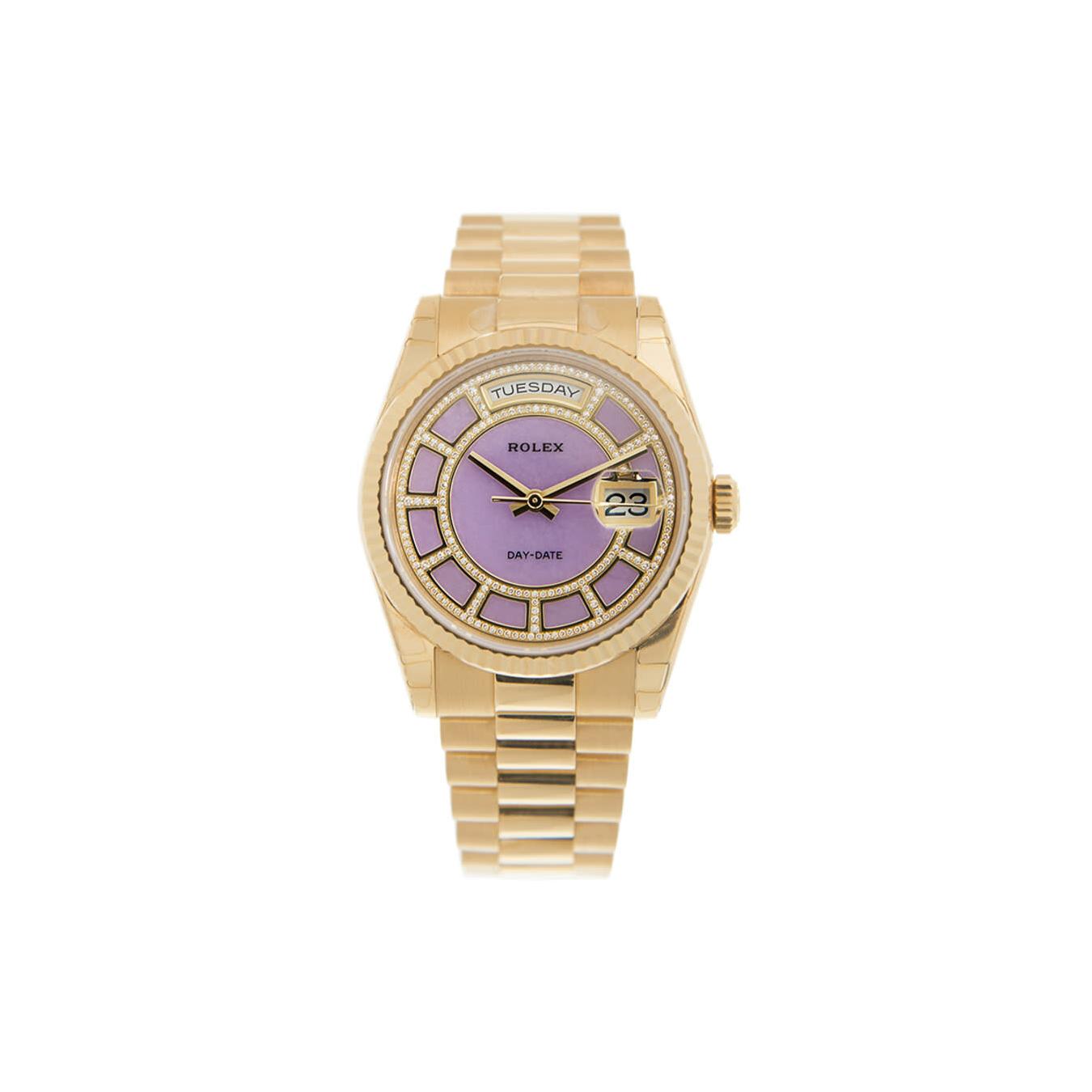Rolex Day-Date 118238 Purple Dial, 18kt Yellow Gold, 36.0 mm