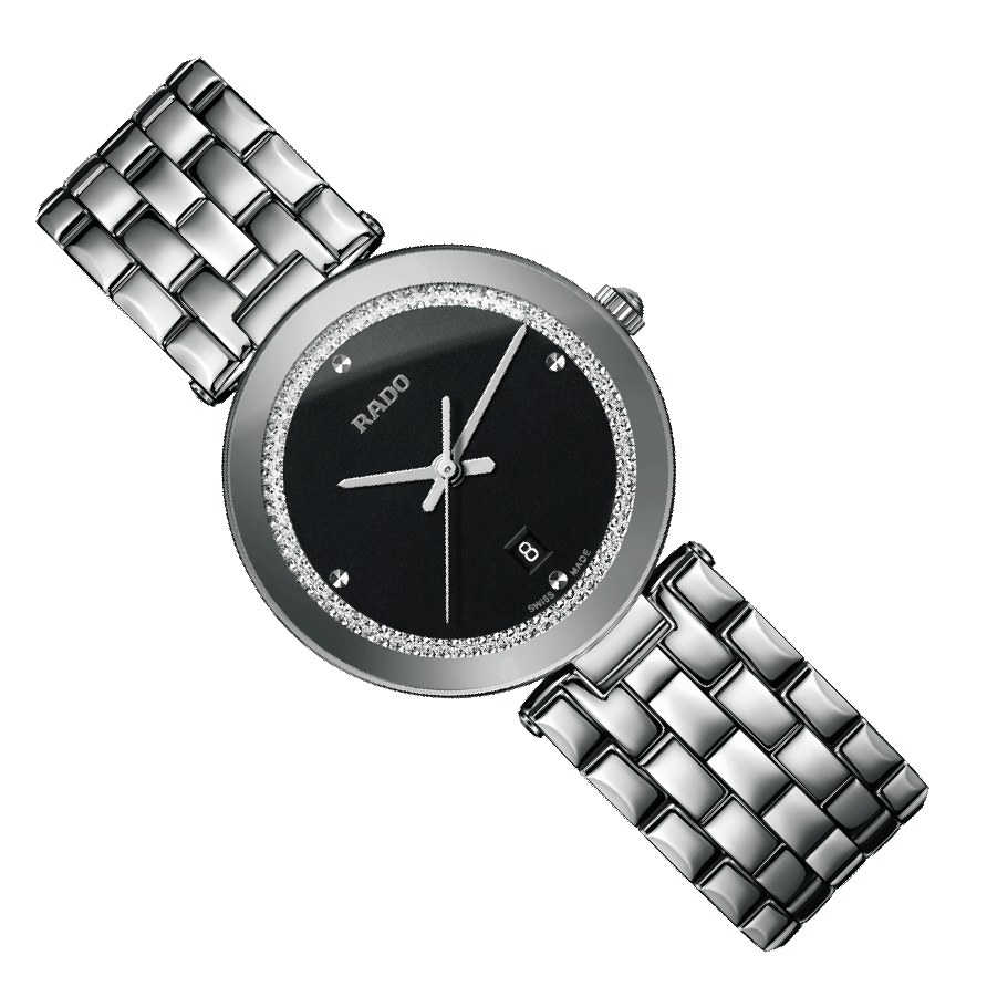 Rado Florence 4887 Black Dial, Stainless Steel, Quartz, Ladies Watch