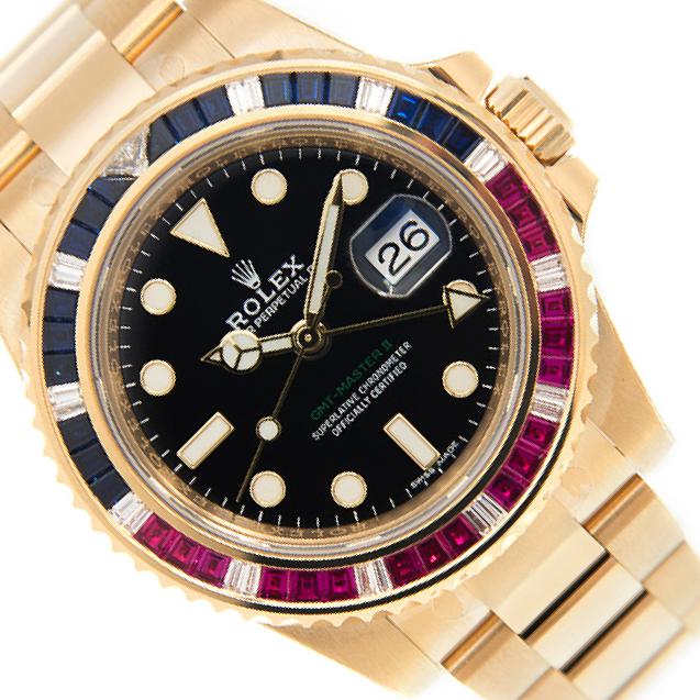 4588さま2048 Rolex GMT-Master II 116748 Black Dial, 18k Yellow Gold, GMT