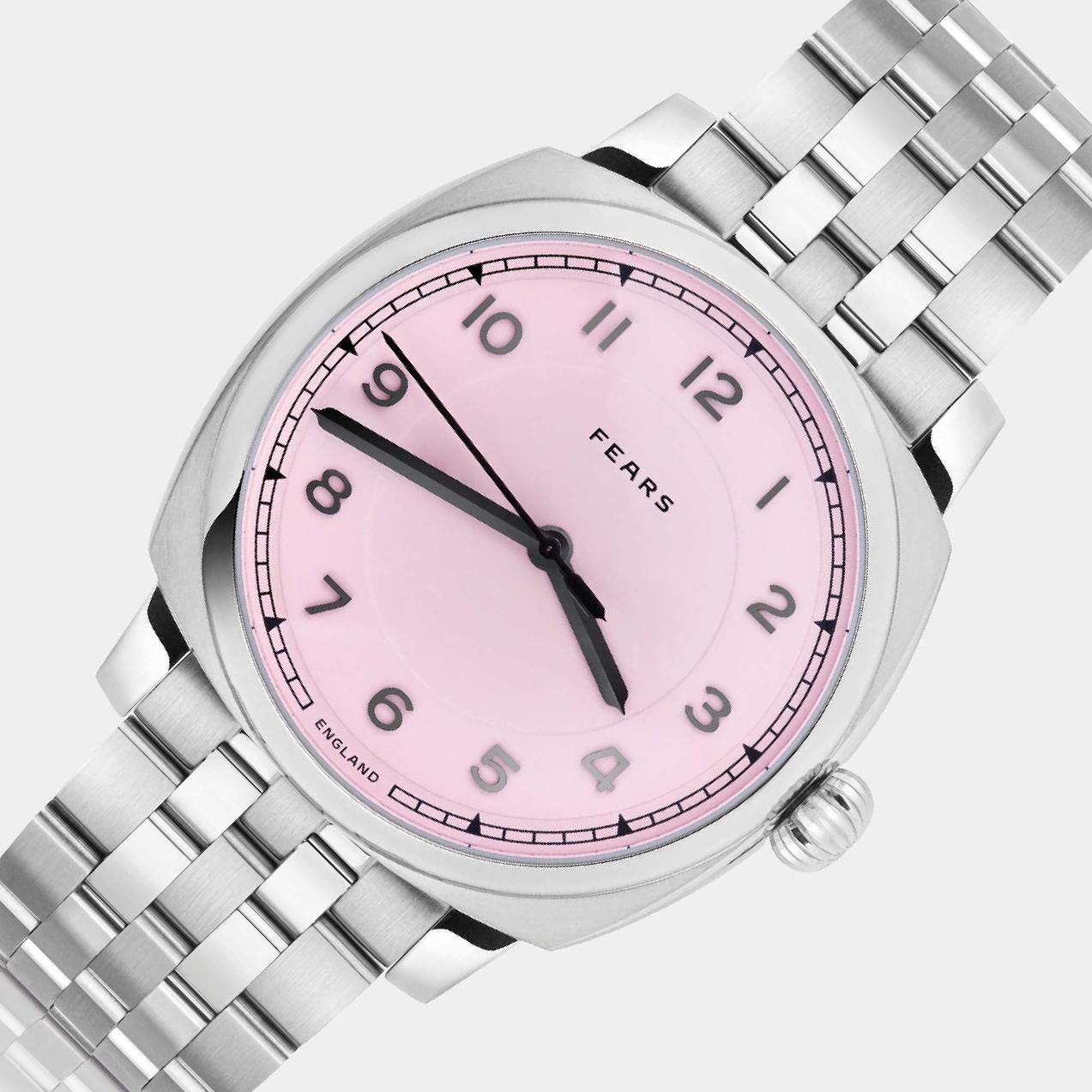 Fears Brunswick Flamingo Pink Dial, Stainless Steel, 40.0 mm, Self 