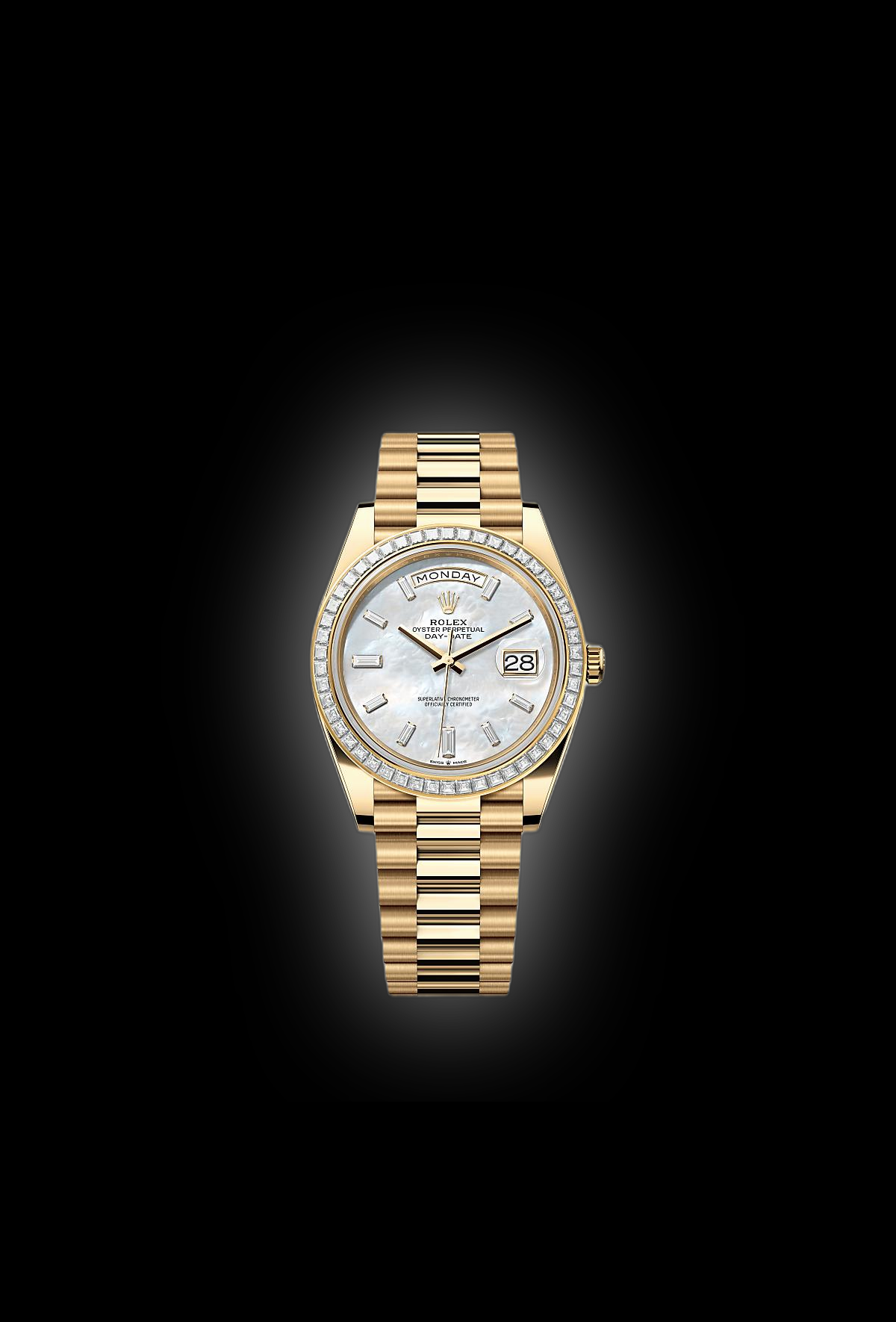 Rolex Day-Date 40 228398 Diamond Pave Dial, 18kt Yellow Gold, 40.0