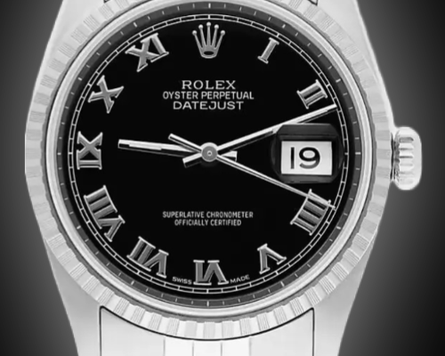 Rolex Datejust 16220 Black Dial, Stainless Steel, 36.0 mm