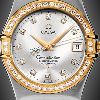 Omega Constellation 35.5 111.25 Silver Dial, Yellow Gold