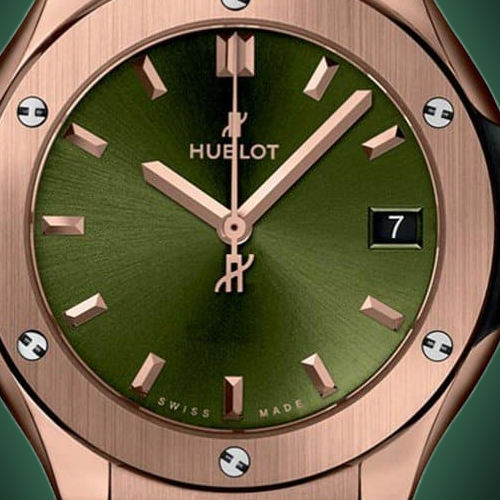Hublot Classic Fusion 581.OX.8980.LR Green Dial, Ladies, 33.0 mm