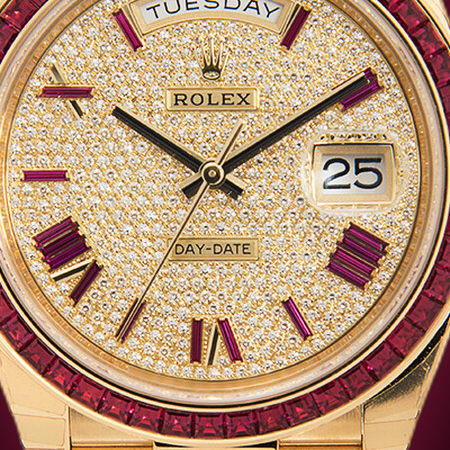 Rolex Day-Date 40 228398 Diamond Pave Dial, 18kt Yellow Gold, 40.0