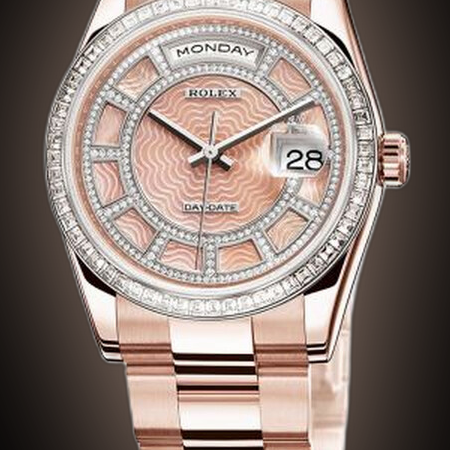 Rolex Day-Date 118395 Pink Mother of Pearl Dial, 18ct Everose Gold