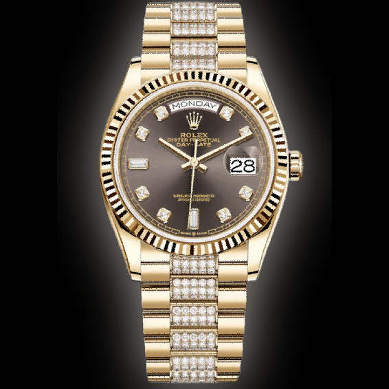 Rolex Day-Date 36 128238 Dark Grey Dial, 18kt Yellow Gold, 36.0 mm ...