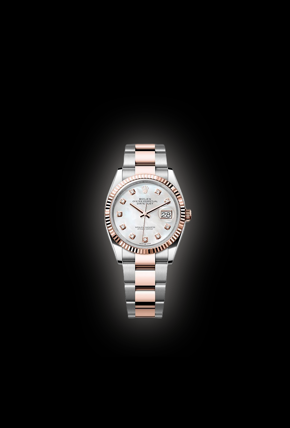 Rolex Datejust 36 126231 White Mother-Of-Pearl Dial, Everose