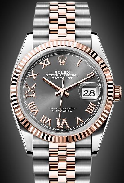Rolex Datejust 36 126231 Slate Dial, Everose Rolesor, 36.0 mm, 100.0 m