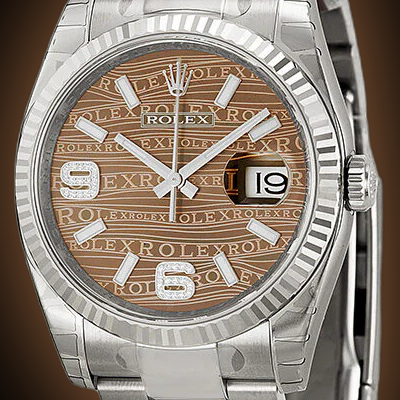 Rolex Datejust 36 116234 Bronze Wave Jubilee Dial, Stainless Steel